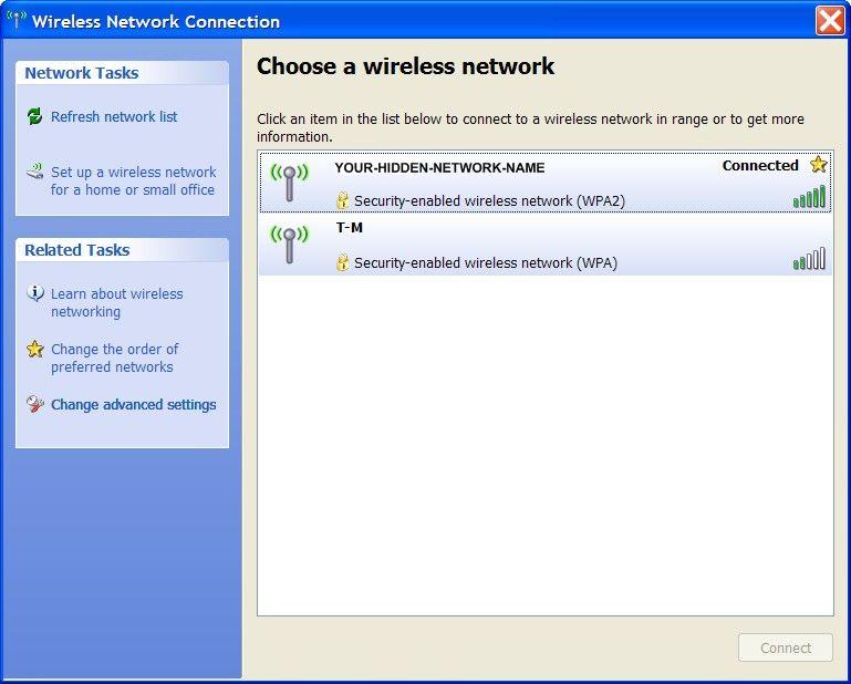 View Network Connected